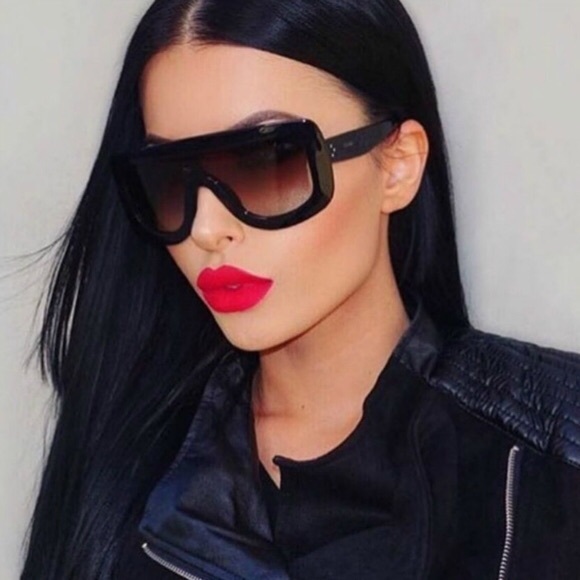 Celine Accessories - CELINE ADELE SHIELD SUNGLASSES DARK HAVANA